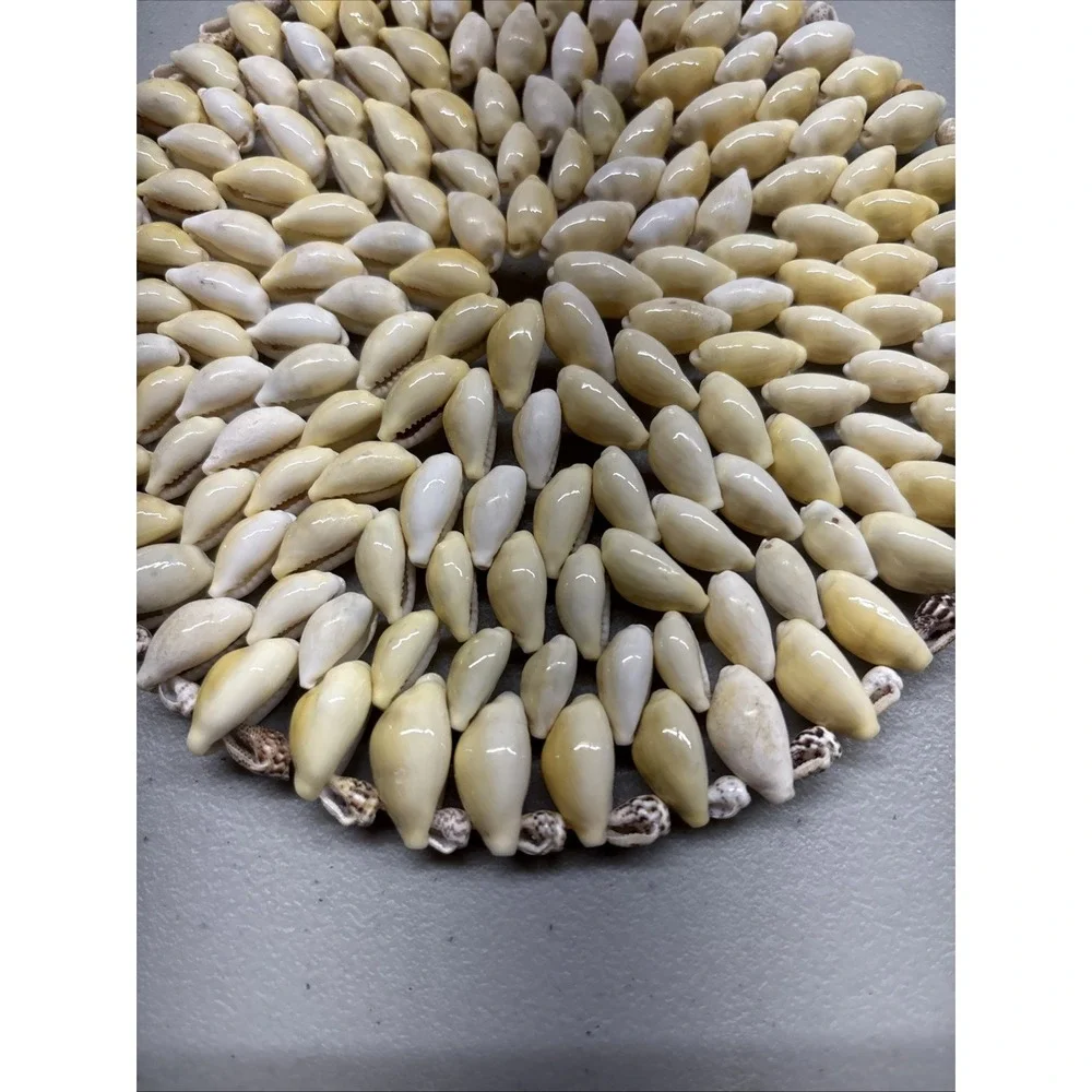 VTG Cowrie Seashell Shell Trivet Coaster Nautical Cottage Boho Wall Decor 6